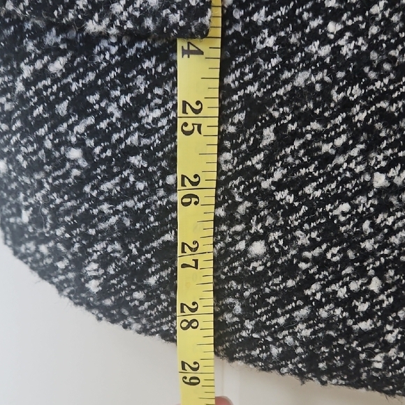 Calvin Klein Black & White Tweed Cape Jacket - Picture 4 of 5